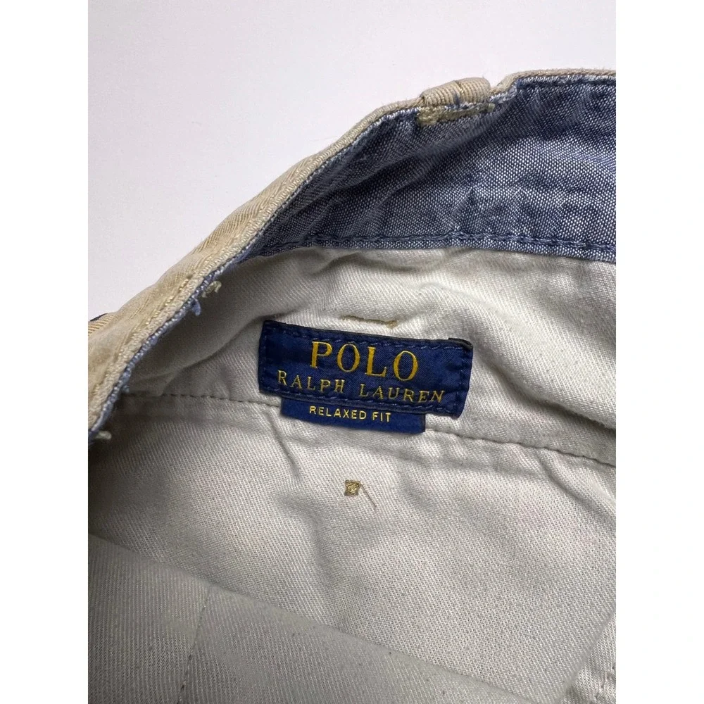 Polo Ralph Lauren Chino Shorts Mens 38 Khaki Relaxed Fit Cotton Twill Tan 9in